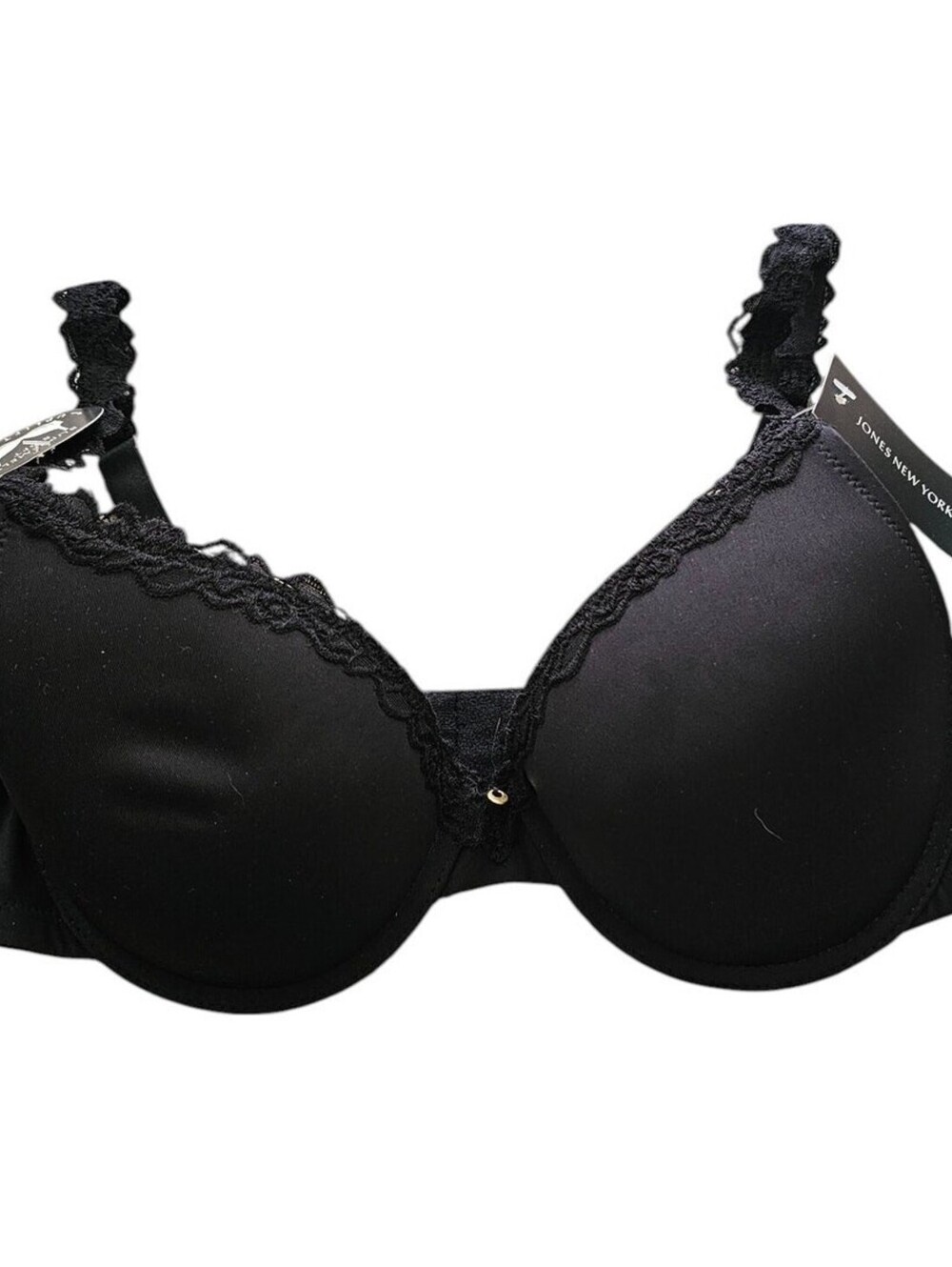 Jones New York Womens Sz 36B Full Coverage T Shirt Bra Uplifting Black NEW